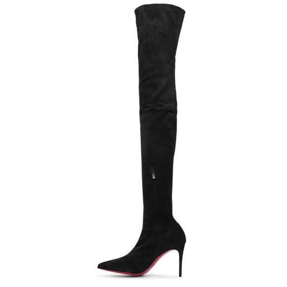 Christian Louboutin KATE BOTTA ALTA 85 Suede Over Knee Thigh High Boots - Picture 3 of 15